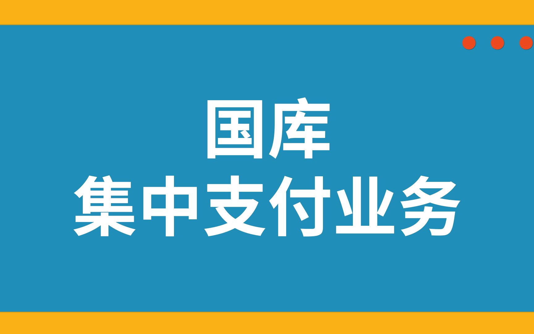 国库集中支付业务哔哩哔哩bilibili