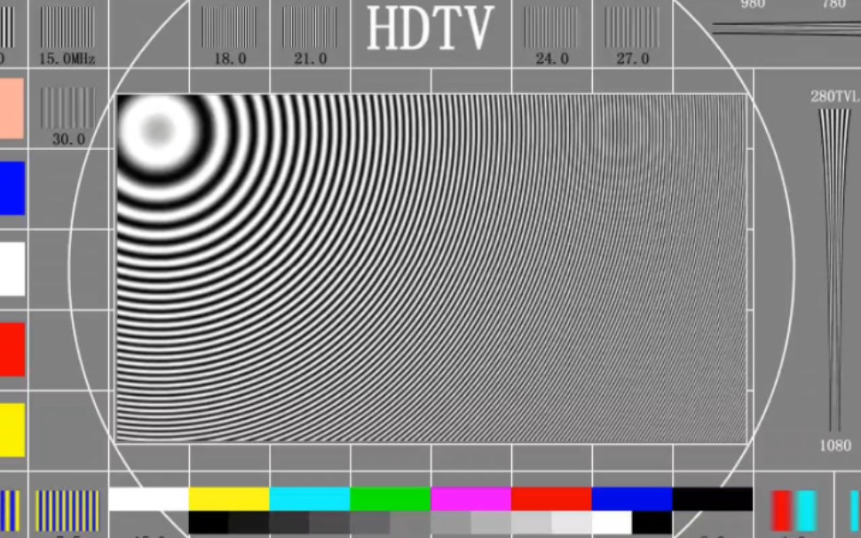 【Weglorya/测试卡素材】电子大圆高清版(1080/50i)测试卡素材(与央视同款)哔哩哔哩bilibili