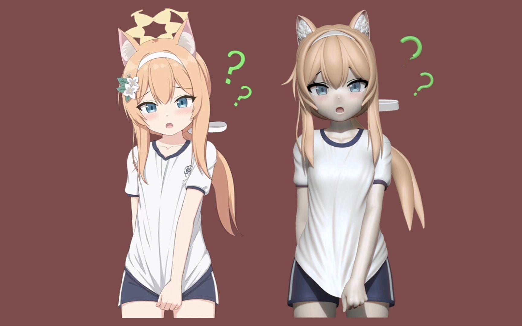 【zbrush人物雕刻】一组二次元可爱少女雕刻,超哇卡伊内!