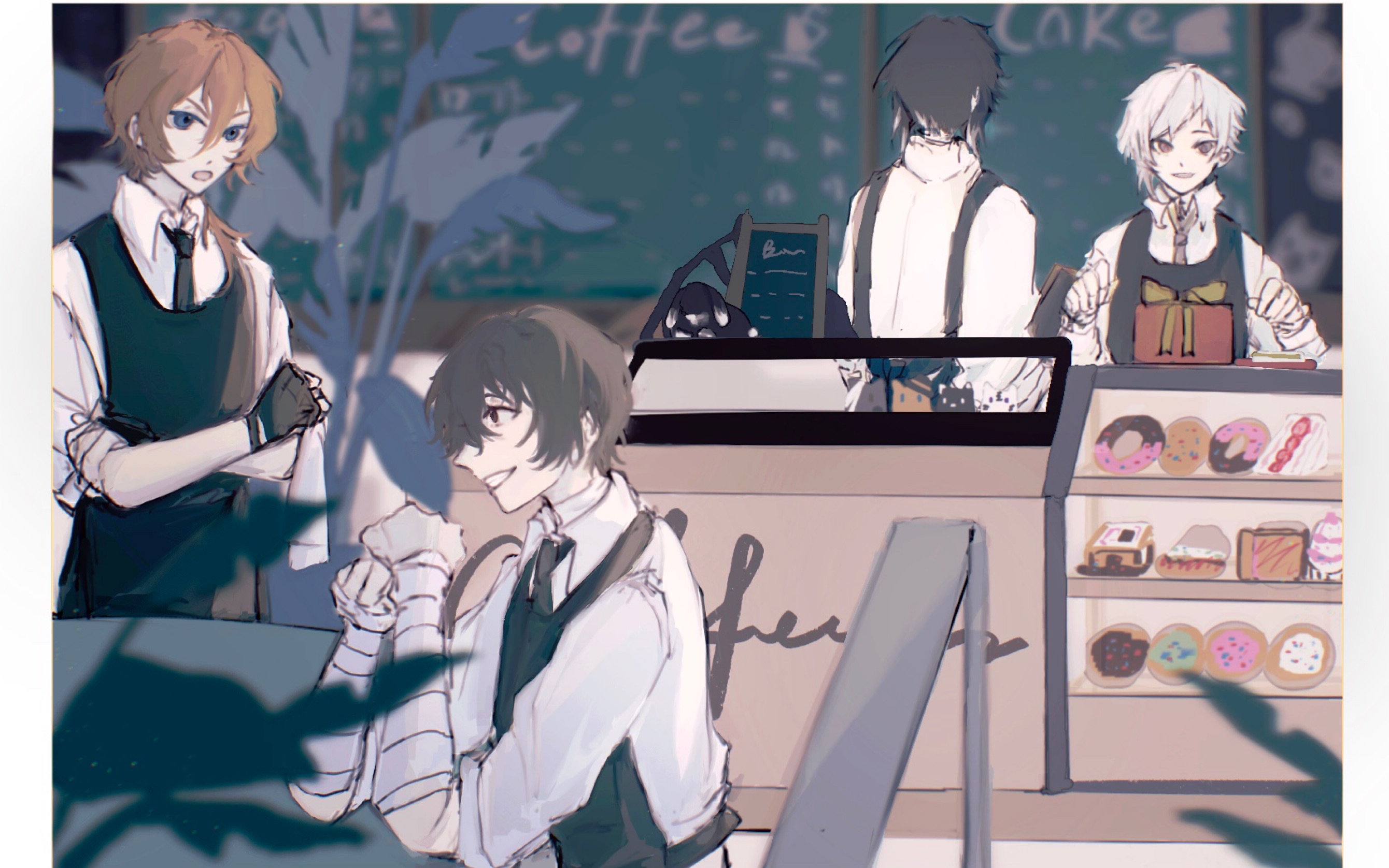 【绘画过程】横滨f4的咖啡厅!