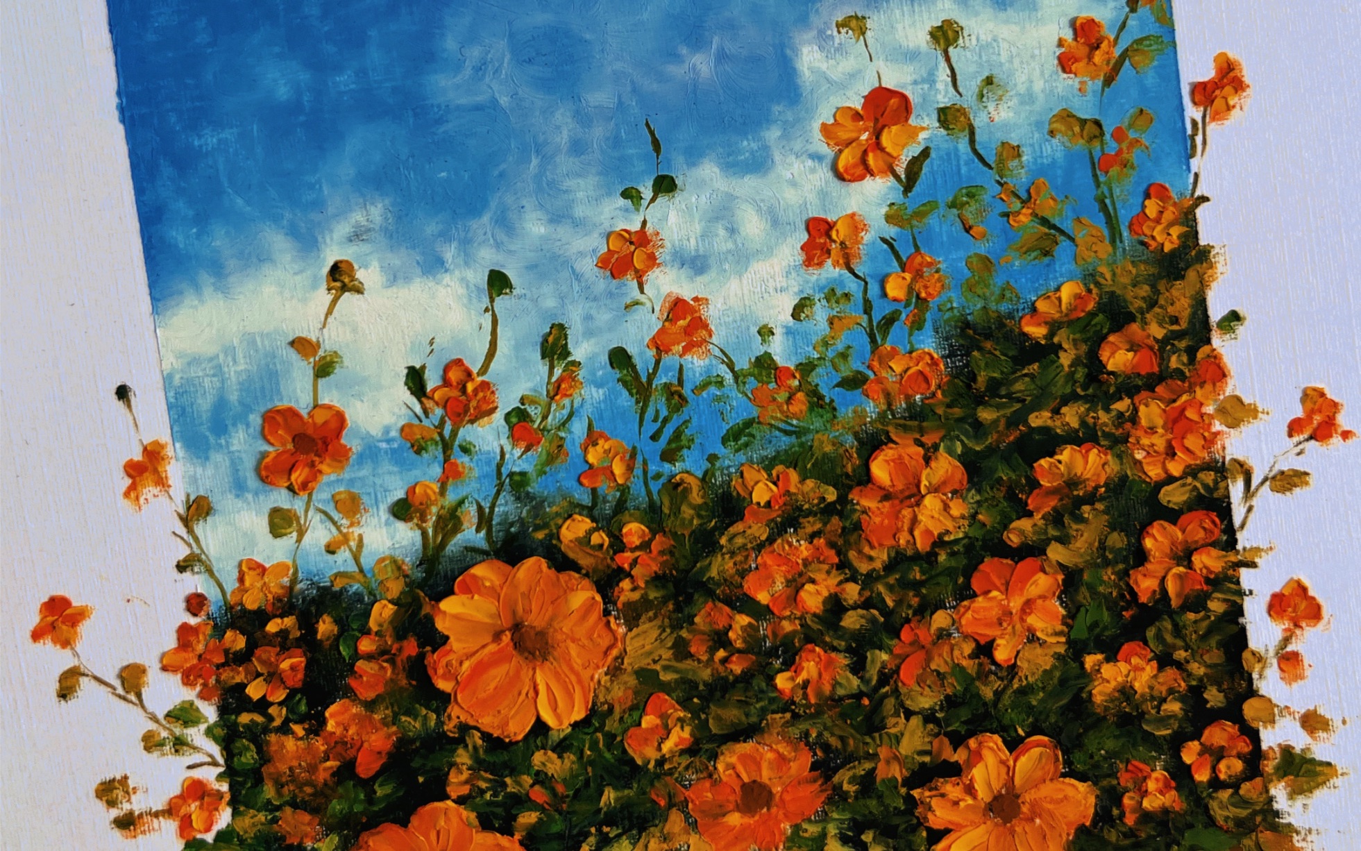 活动  油画棒【复古小菊花】附绘画过程 新手可尝试找相近颜色画就