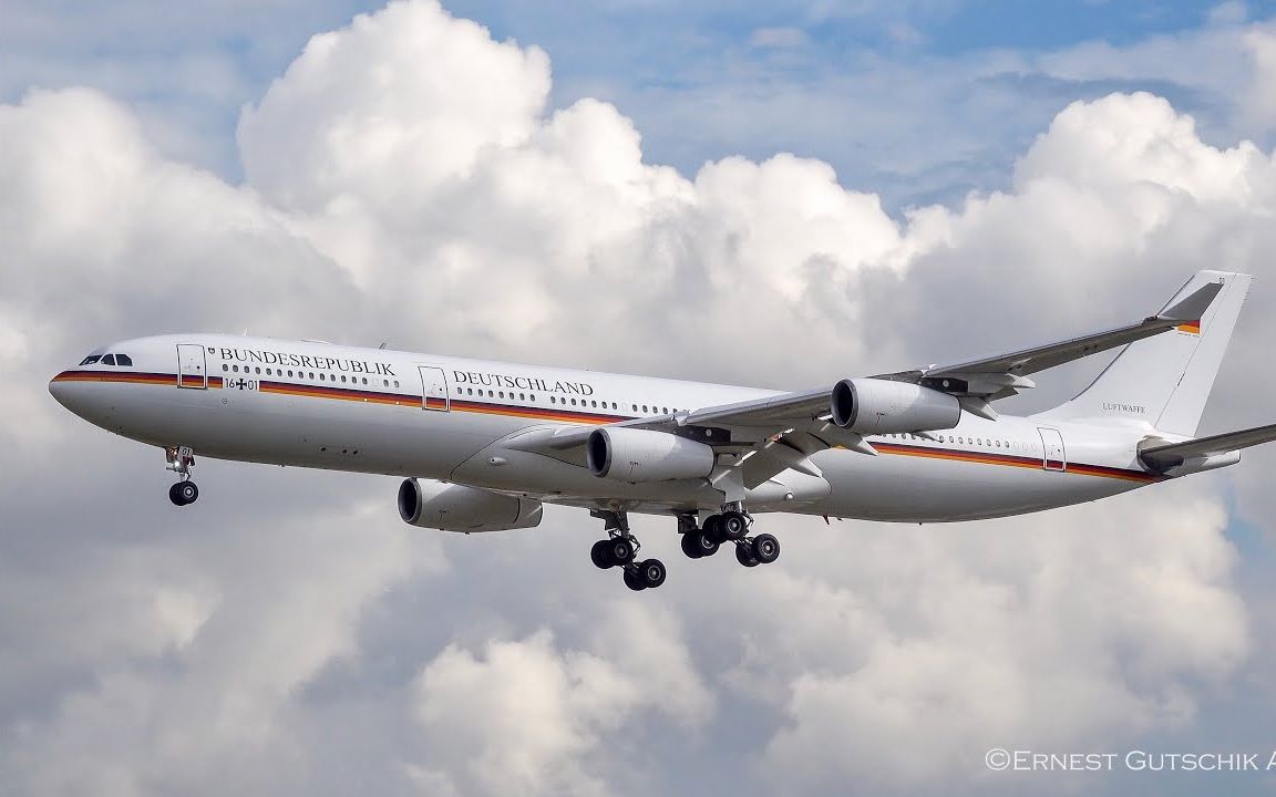 4k[08ernest gutschik aviation]德国空军a340-300到访加拿大多伦多
