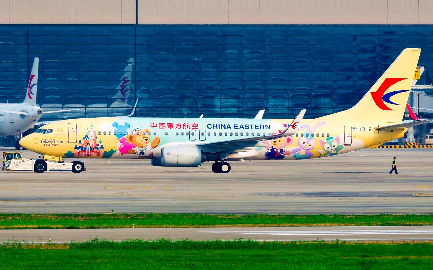 szx东航迪士尼主题彩绘新机达菲熊和它的朋友们disneyduffy