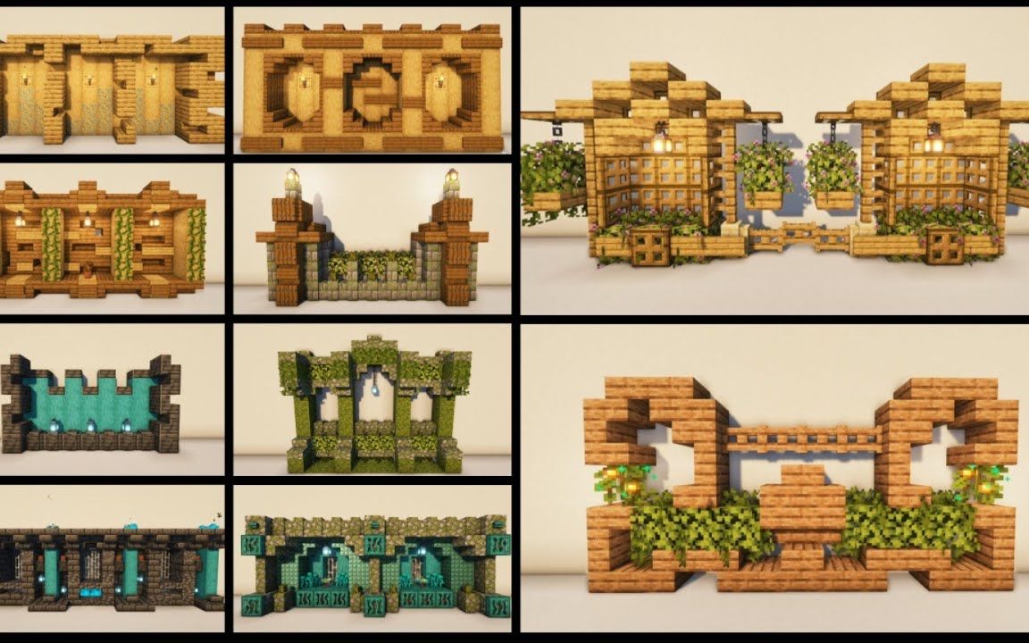 [图]【Eli's Art】Minecraft 10种大墙或围栏的设计想法（搬运）