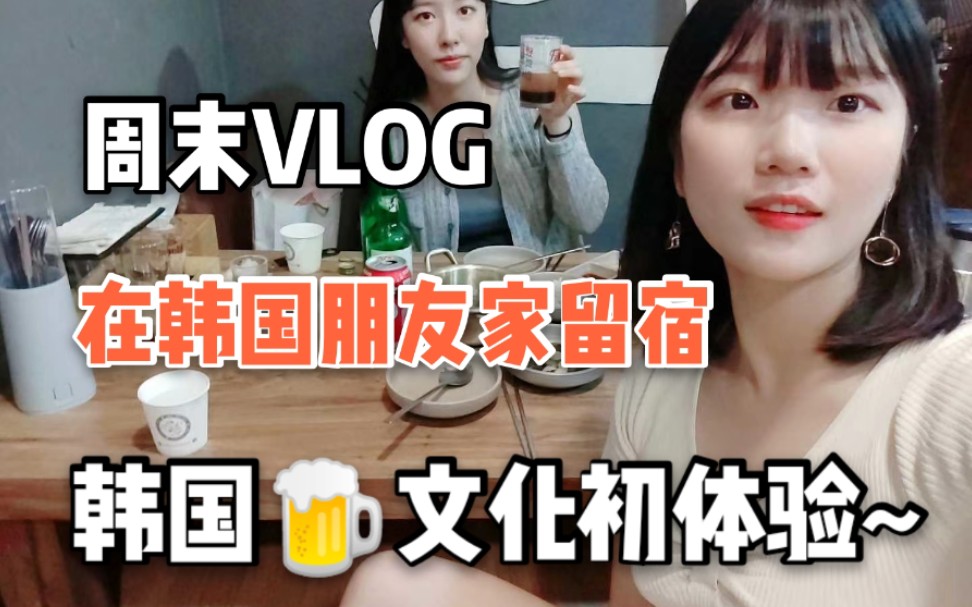 韩国酒文化初体验!|在韩国朋友家留宿一晚|ins超火咖啡馆探店哔哩哔哩bilibili