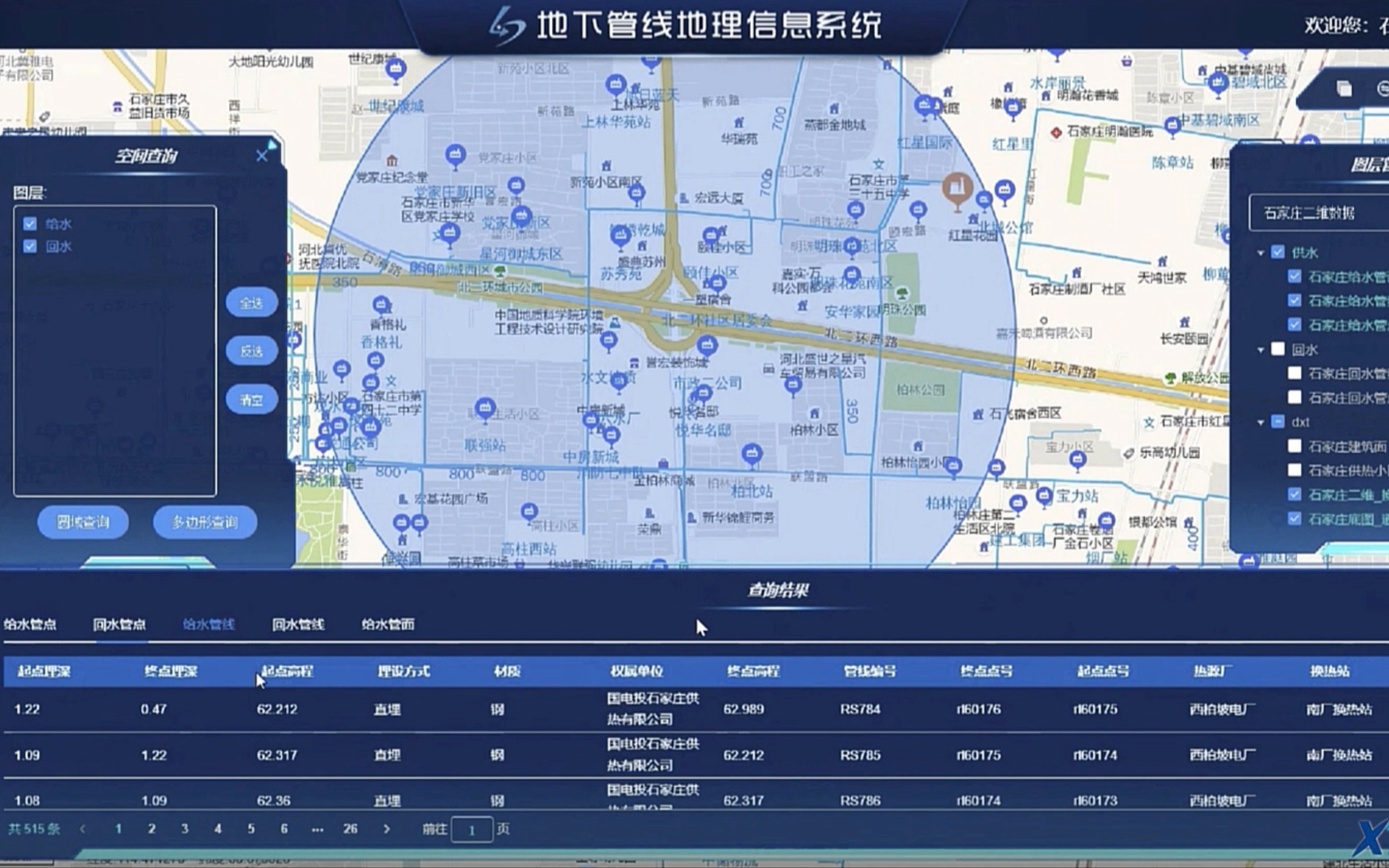 地下供热管线地理信息系统二维哔哩哔哩bilibili