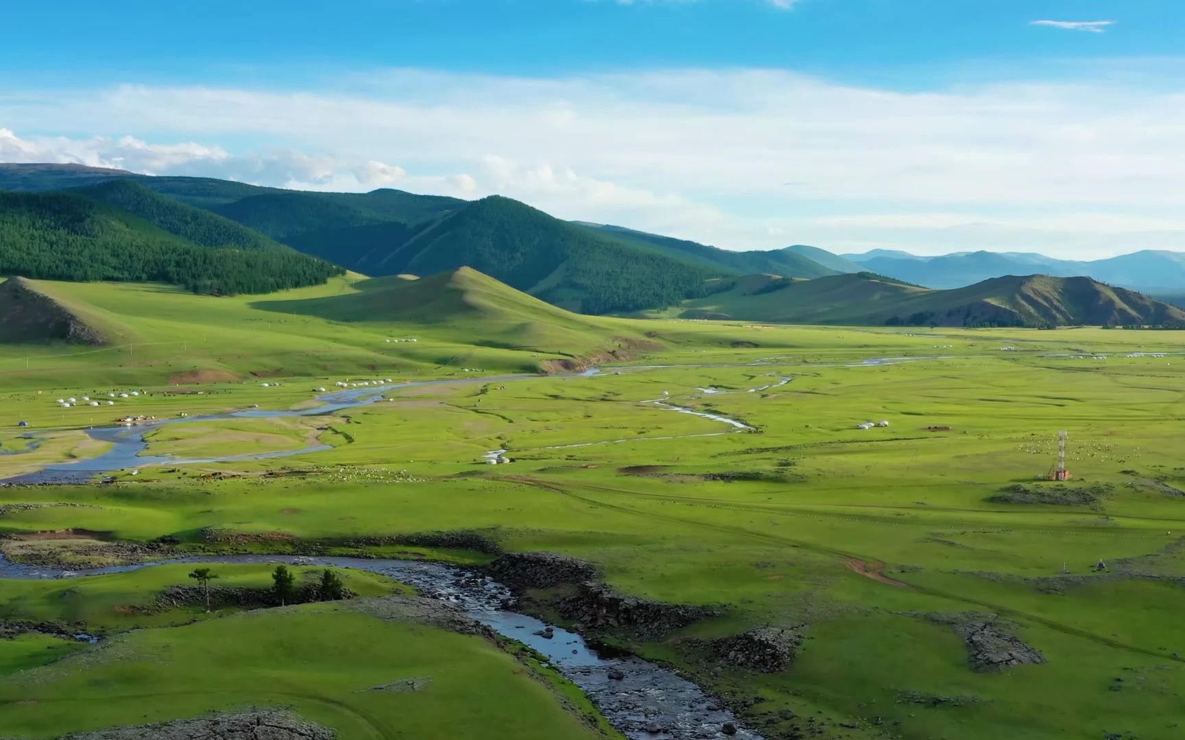 【纯享】无人机下的蒙古自然美景Mongolia哔哩哔哩bilibili