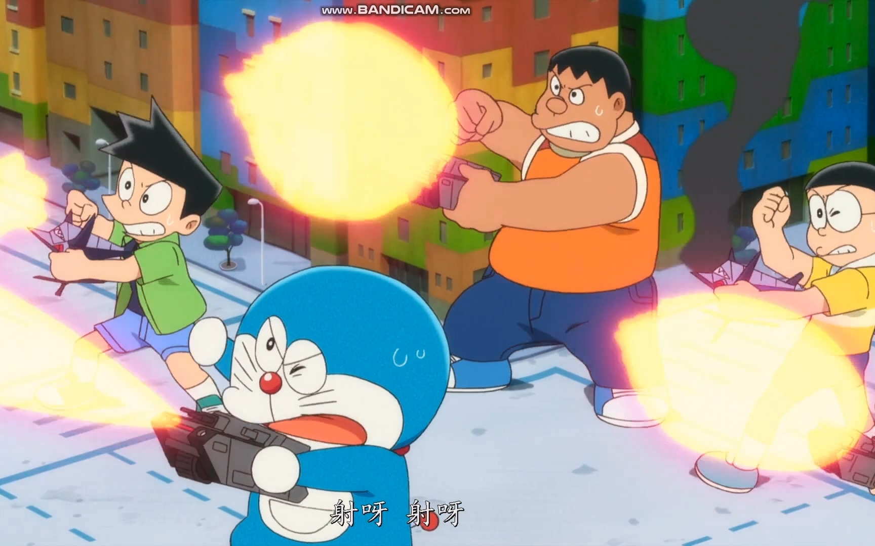 《哆啦a梦:大雄的宇宙小战争》片段:得罪了胖虎还想走 没那么容易
