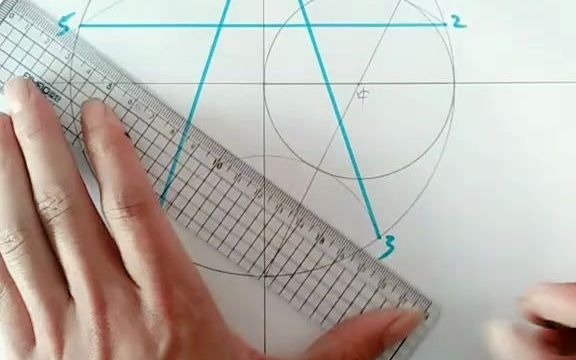 标准的尺规作图五角星,时间要是够就可以画个五星红旗了哔哩哔哩bilibili