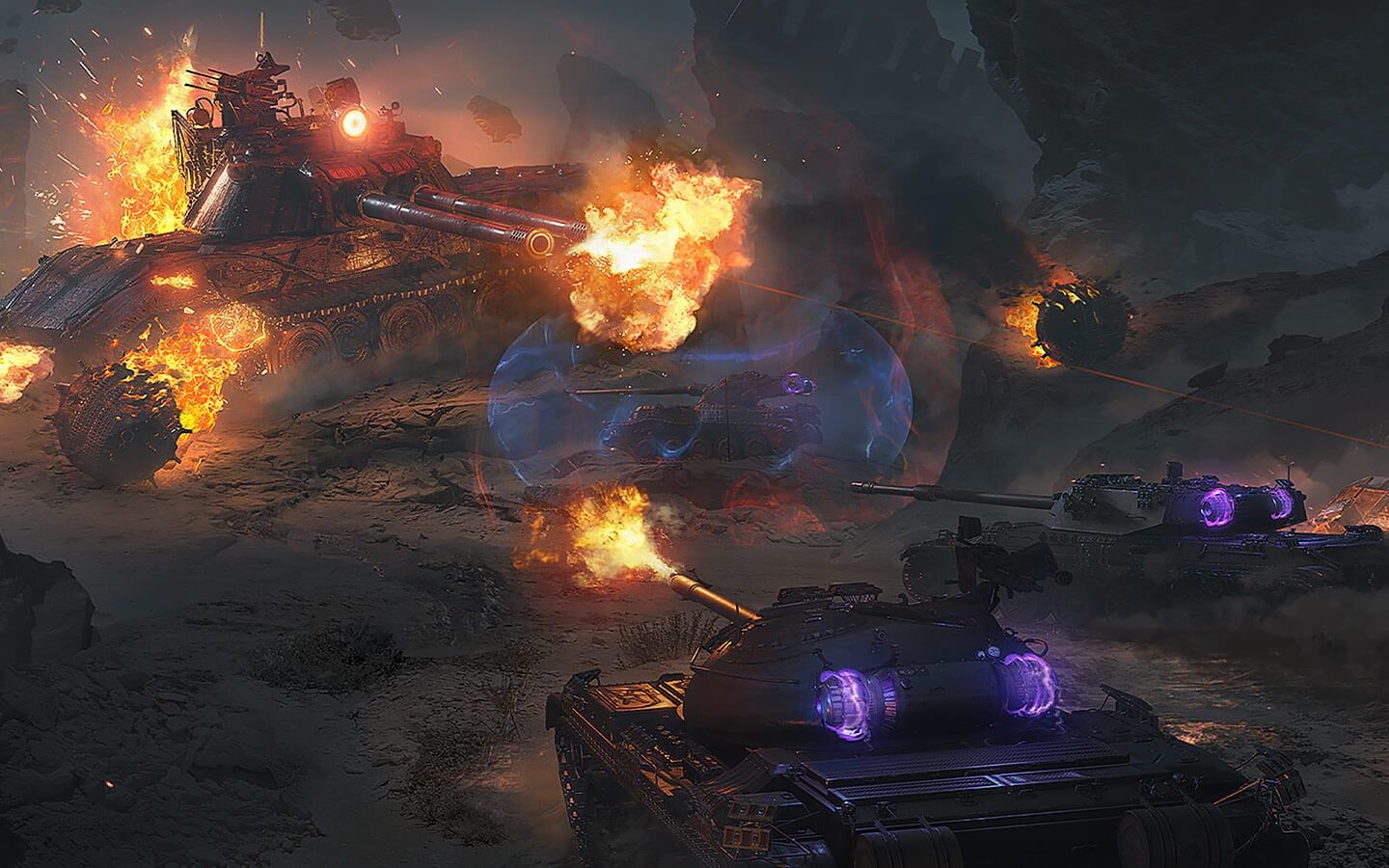 坦克世界米尔内野队五路人暴打最高难度冥王不朽者