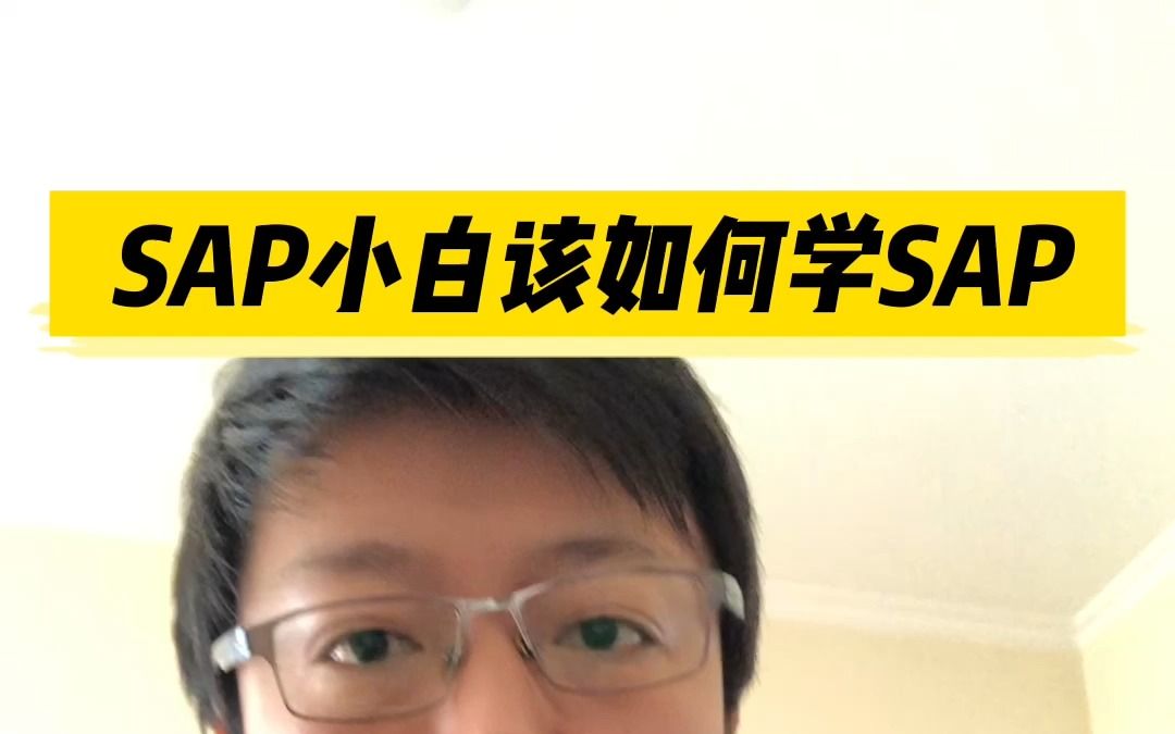 SAP小白如何学SAP才能学好,sap从入门到精通如何学习?哔哩哔哩bilibili