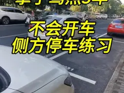 Download Video: 拿了驾照不会开车 女生侧方停车练习