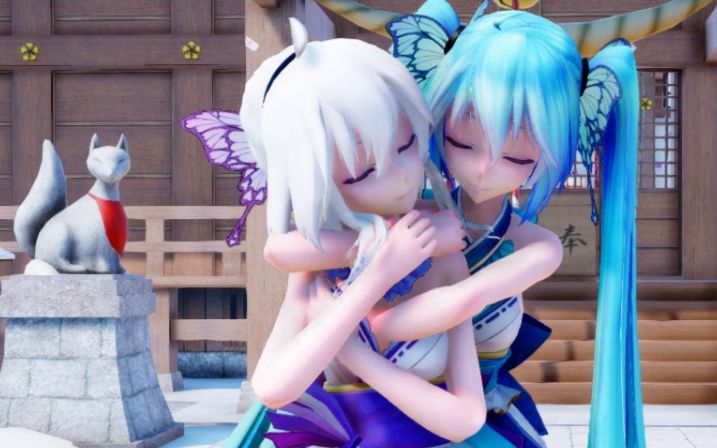 [图]【MMD】初音和弱音的恋之舞【镜头配布】