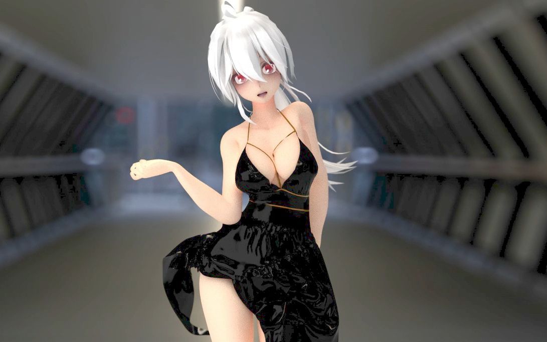 [图]【MMD|C4D|布料】黑色礼裙弱音 LILAC