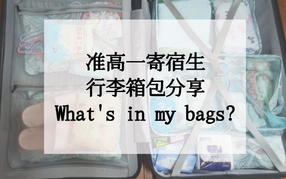 【老许】准高一寄宿生行李箱包分享|What's in my bags?|十分业余的行李介绍哔哩哔哩bilibili