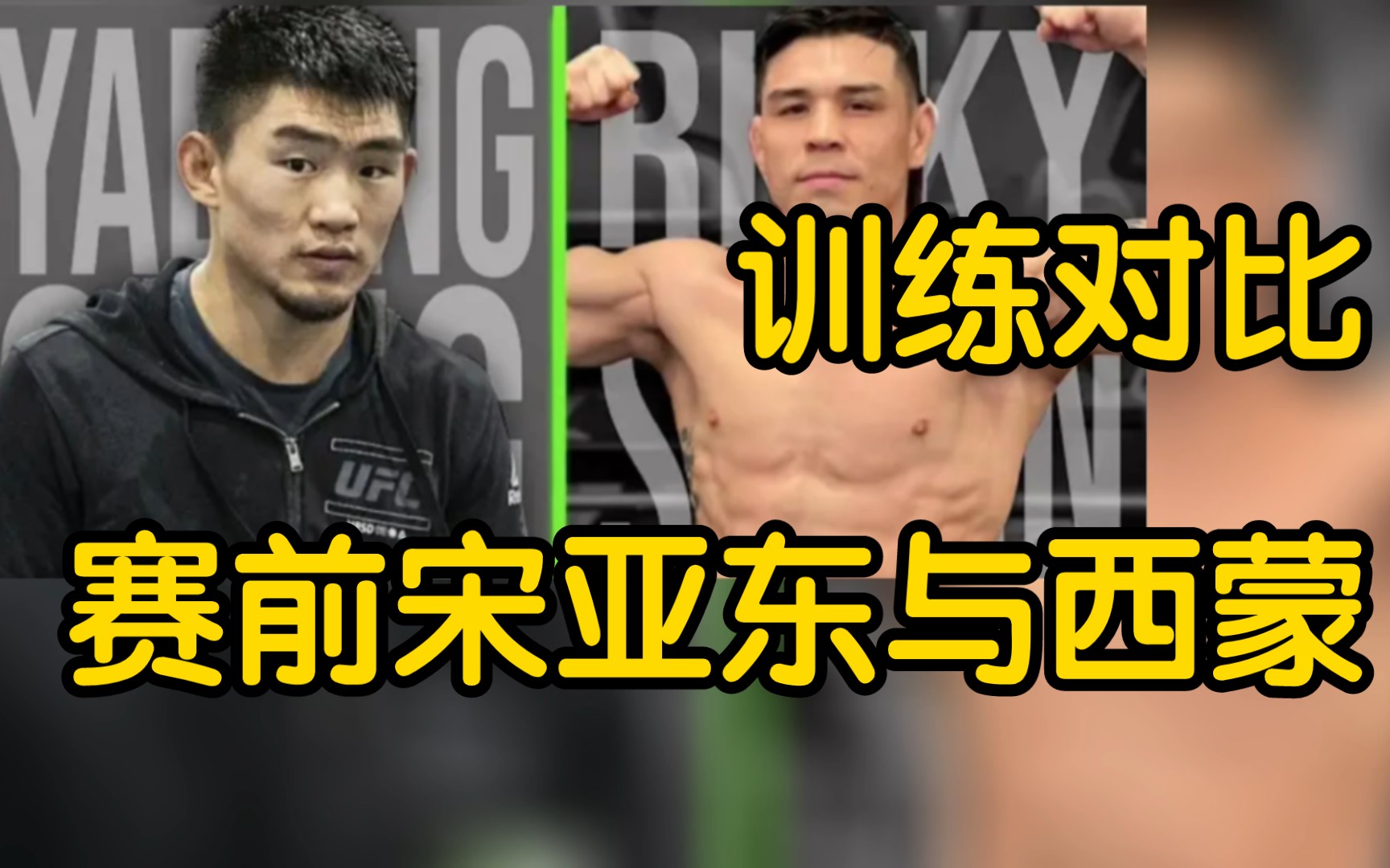 UFC宋亚东VS西蒙,赛前站立地面全方位对比,格斗之夜第223期.哔哩哔哩bilibili