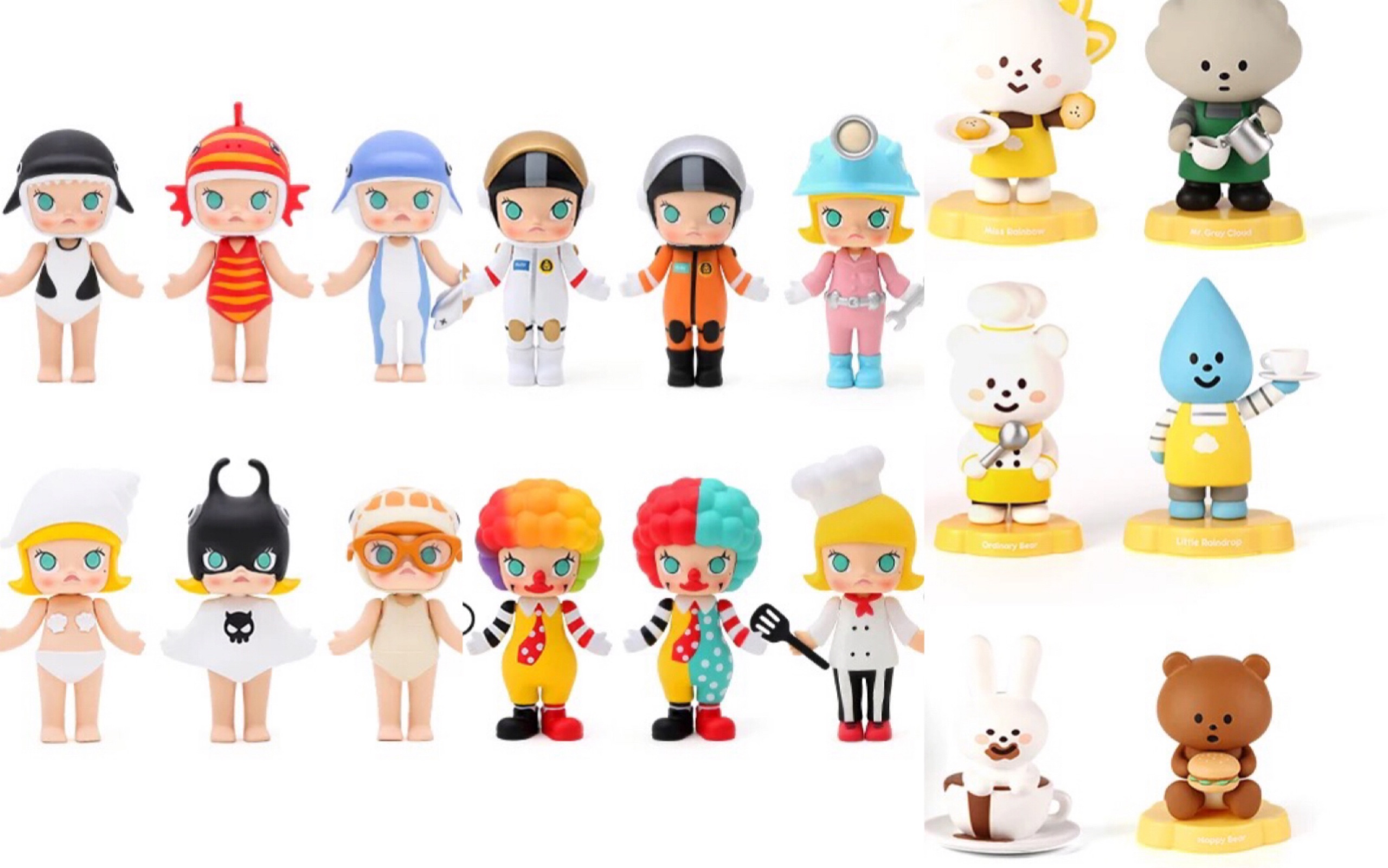 【泡泡玛特】拆盲盒|molly职业|molly海洋|云朵咖啡!特邀嘉宾加持!