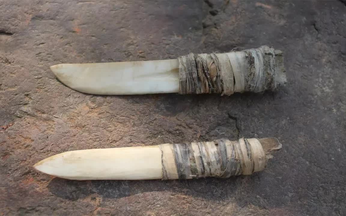 [图]Primitive Technology Primitive Cow Bone Knife