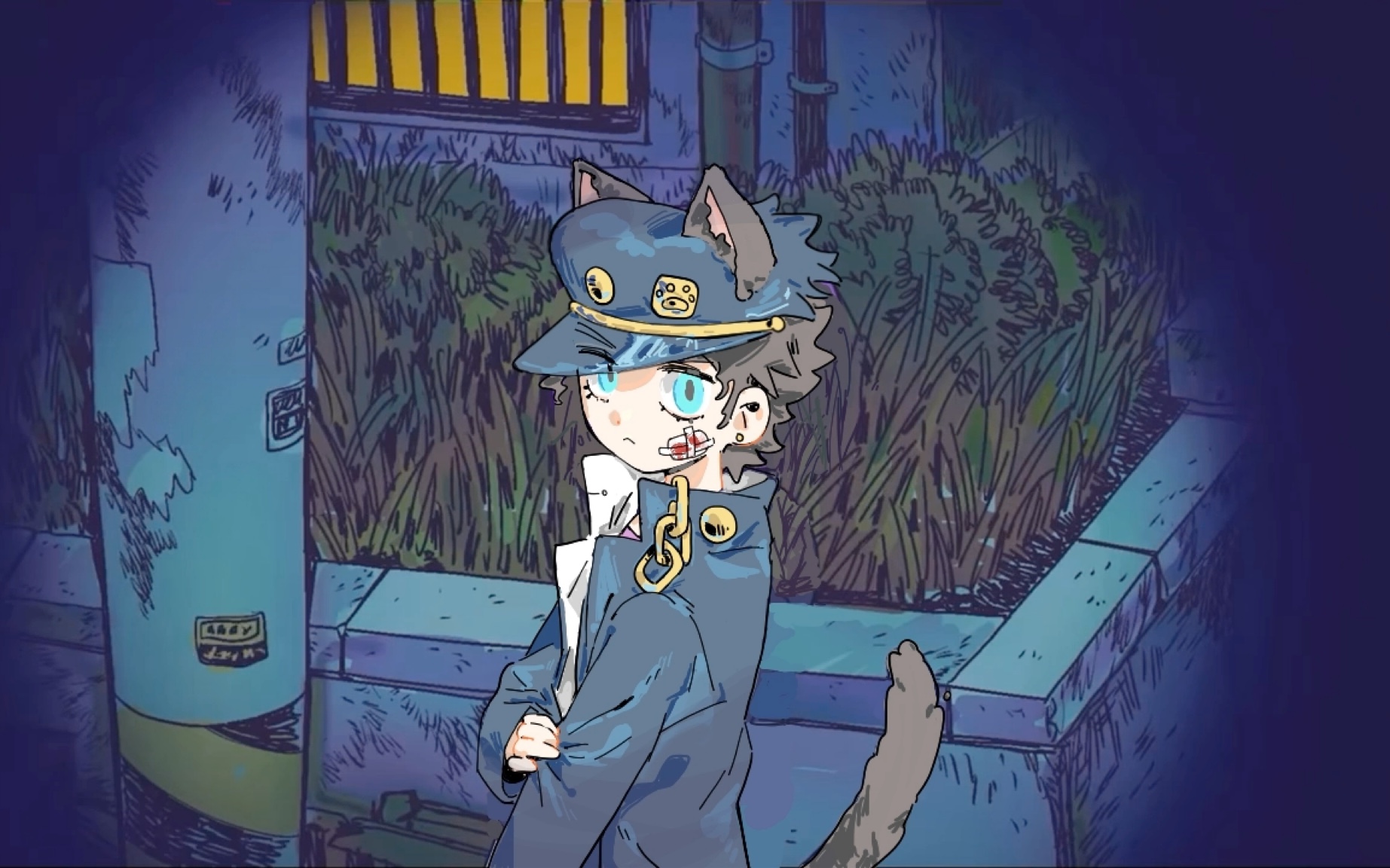 原来是承太郎啊,还以为是猫猫呢