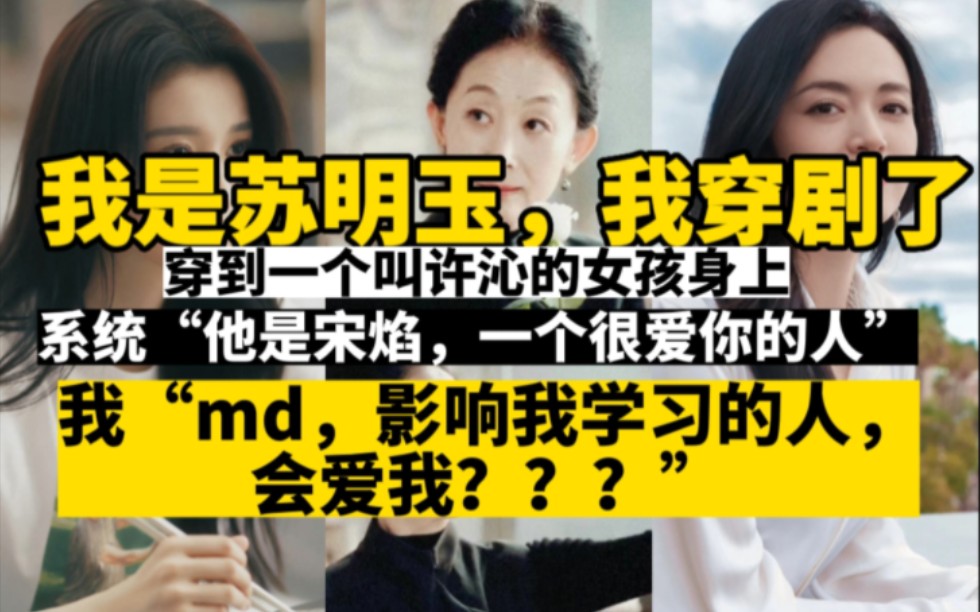 【完结】我是苏明玉,我穿到了一个叫许沁的女孩身上.我家庭幸福,妈妈也变的爱我了,系统却叫我攻略一小个混混哔哩哔哩bilibili