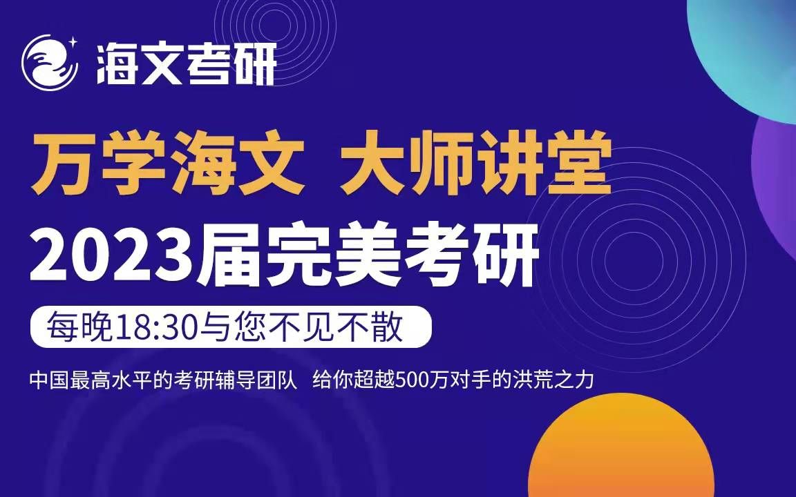 [图]万学海文 大师讲堂—2023届完美考研（丁勇）