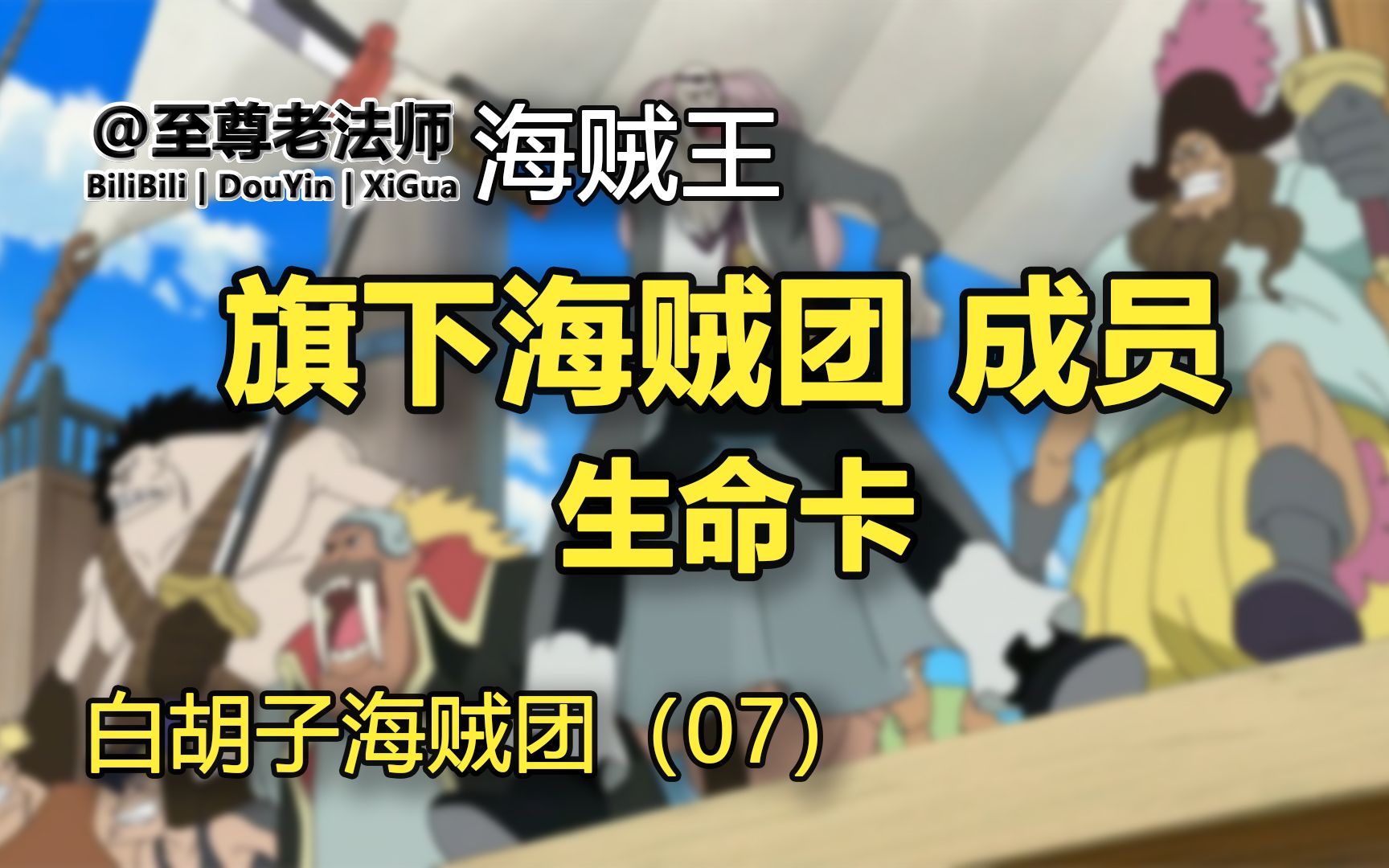 白胡子“旗下海贼团”成员的生命卡【白胡子海贼团07】【海贼王】哔哩哔哩bilibili