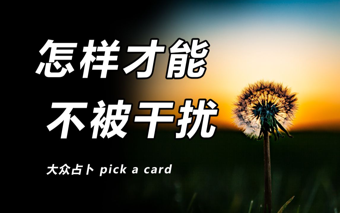 如何才能不受外界干扰?pick a card_哔哩哔哩_bilibili