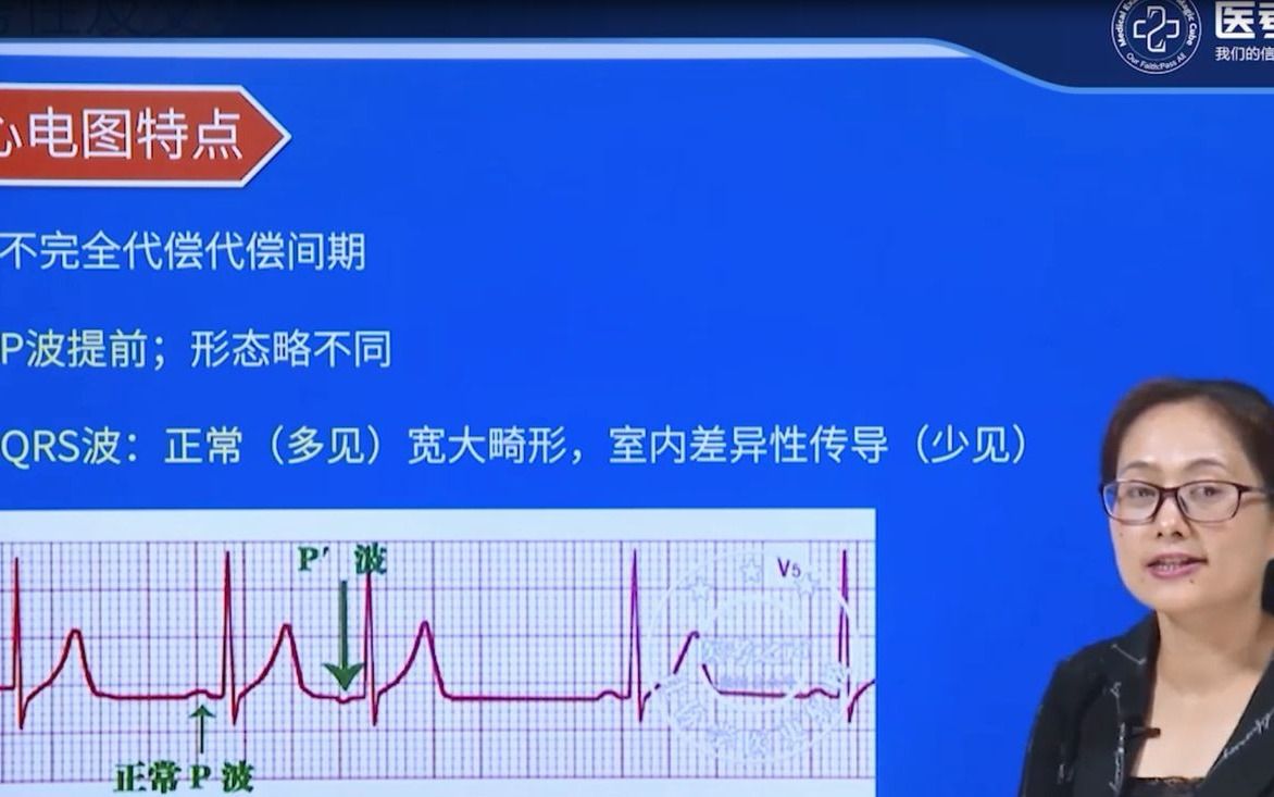 [图]心血管系统疾病-房性早搏的心电图特点