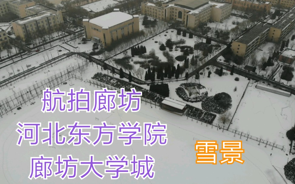 大疆Mavicair航拍 雪景 河北东方学院 廊坊大学城 廊坊经济技术开发区哔哩哔哩bilibili