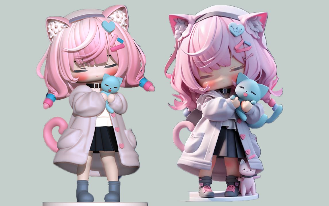 【zbrush角色建模】q版卡通ai娃娃雕刻教程,0基础也能学会的手办案例