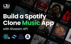 Download Video: 【Web】Spotify音乐网站克隆 | React 18 |  (Tailwind, Shazam, Redux)