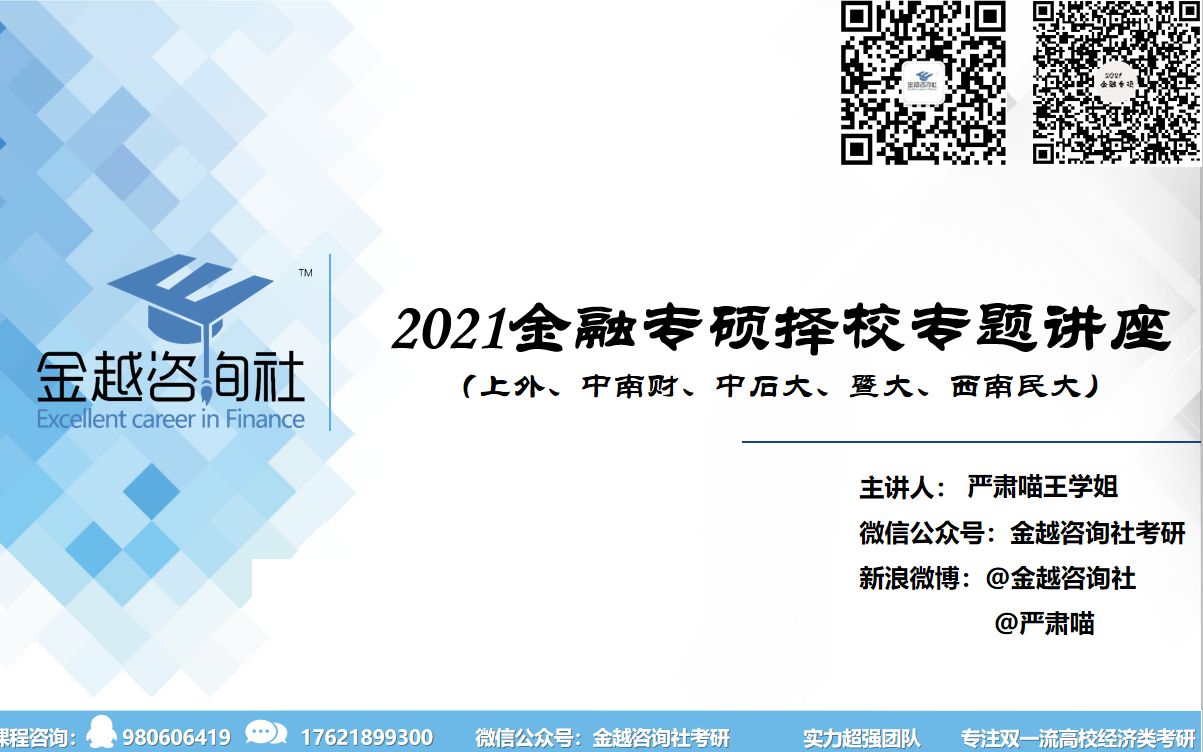 2021金融专硕考研择校分析/上海外国语大学金融专硕/中南财金融专硕/暨南大学金融专硕/西南民族大学金融专硕/中国石油大学金融专硕择校分析哔哩哔哩...