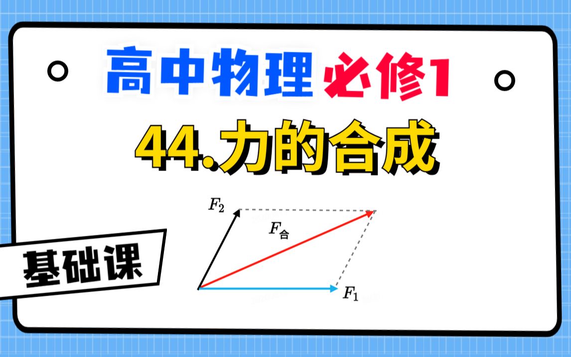 【高中物理必修1系统课】44.力的合成哔哩哔哩bilibili