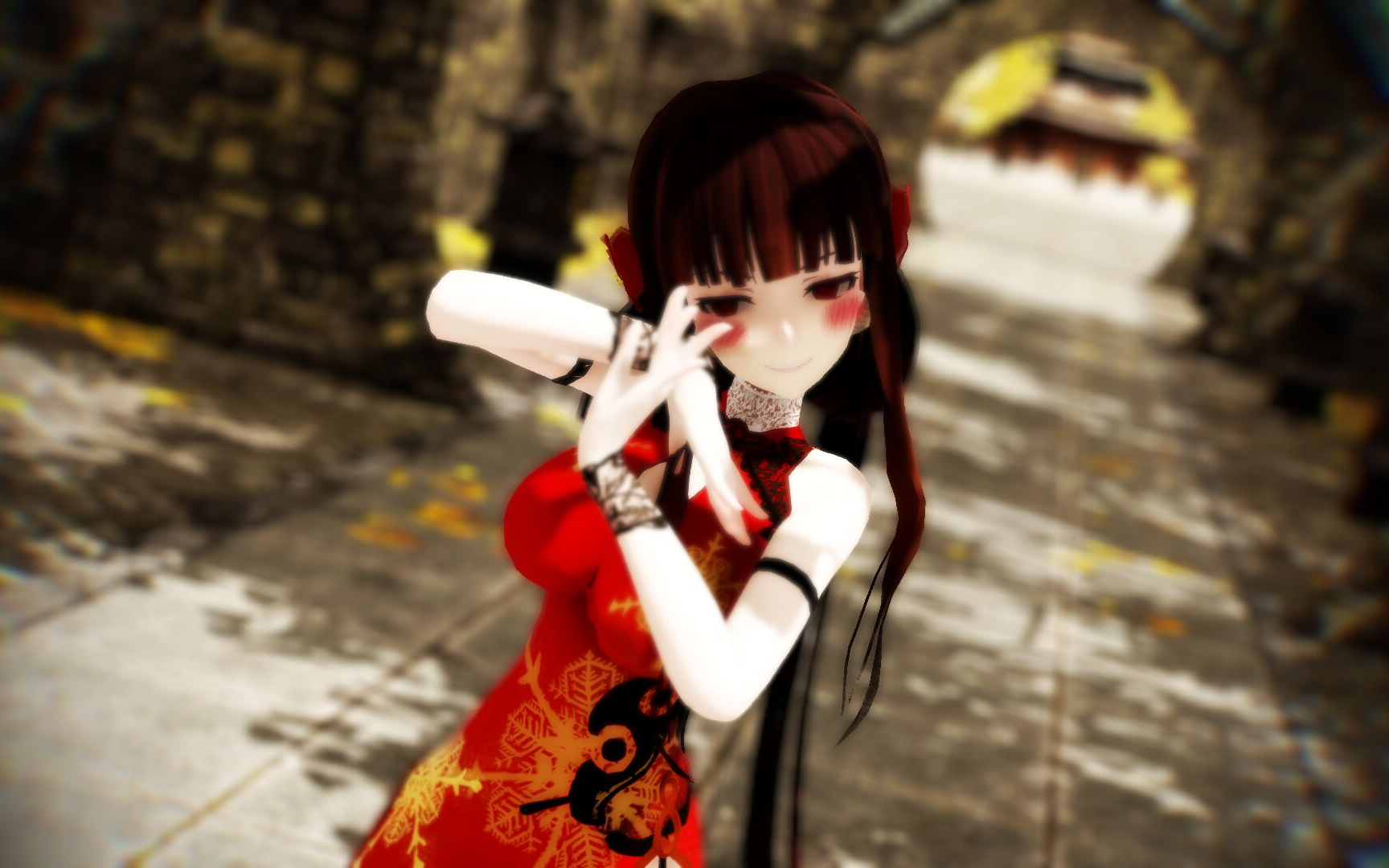 少女前线mmddsr50红牡丹绿艳闲且静红衣浅复深花心愁欲断春色岂知心