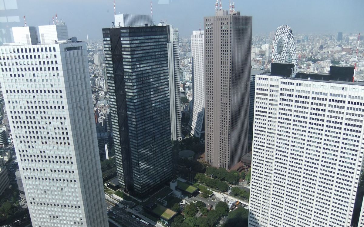 1978年的日本东京天际线225米高的新宿三井大厦为当时亚洲第一高楼