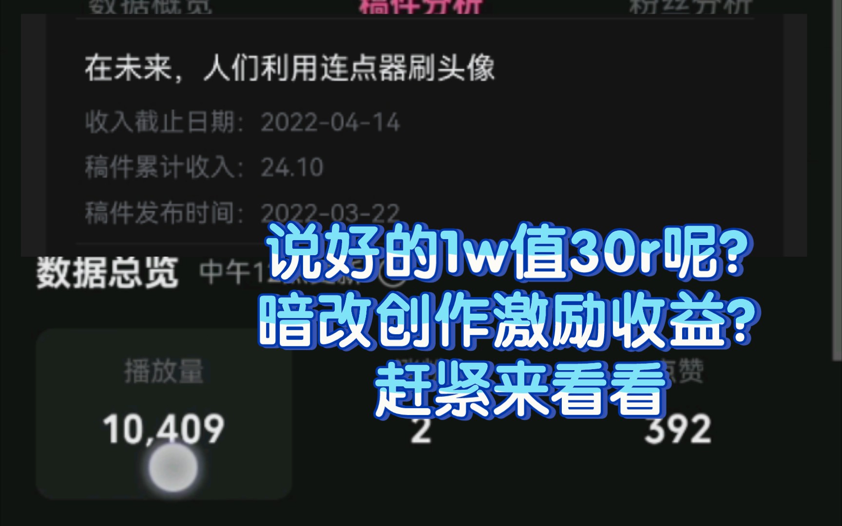 B站暗改创作激励收益了,你还没发现吗哔哩哔哩bilibili