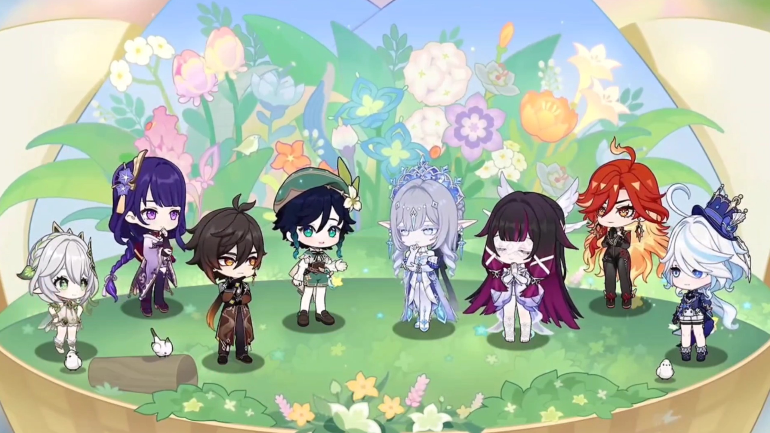 【原神7.1前瞻】六周年所有神明齐聚一堂！还有他国角色一起送祝福！每个神明的qq人都好可爱！