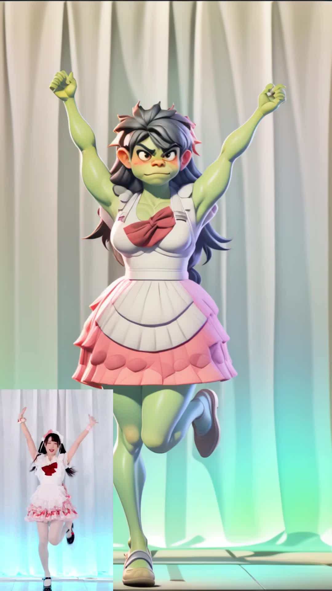 ai动漫变身绿巨人