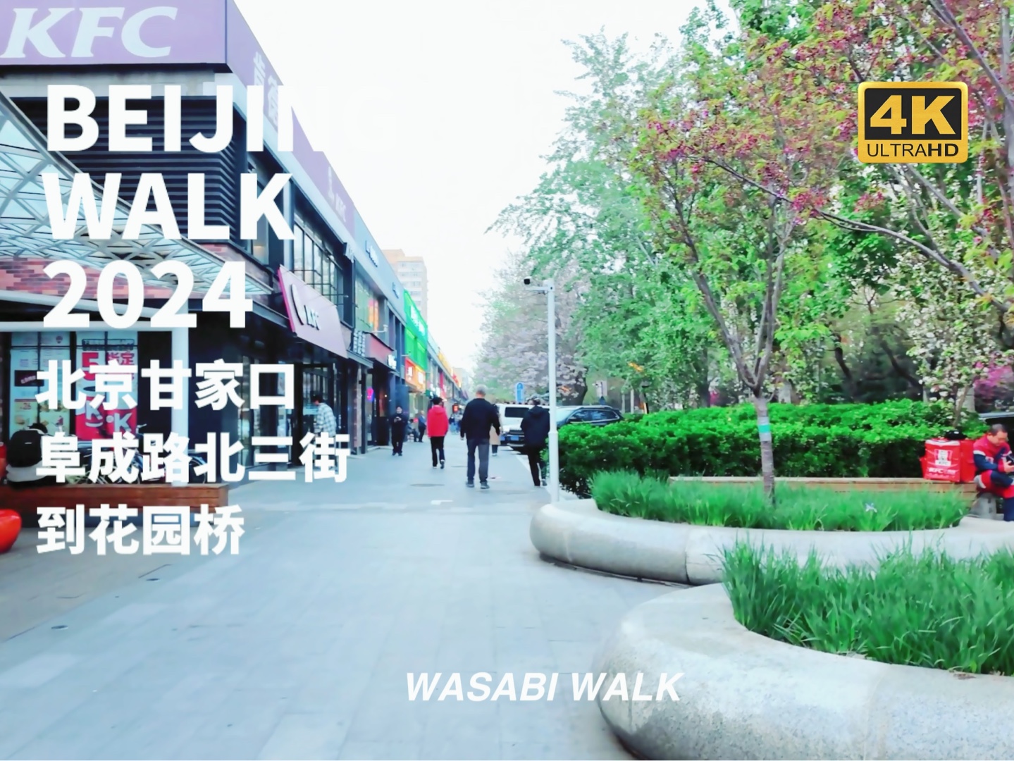 BeijingWalk|北京甘家口阜成路北三街到花园桥・散步趣|2022年十大“北京最美街巷上榜|环境音・放松减压2024【4K】哔哩哔哩bilibili