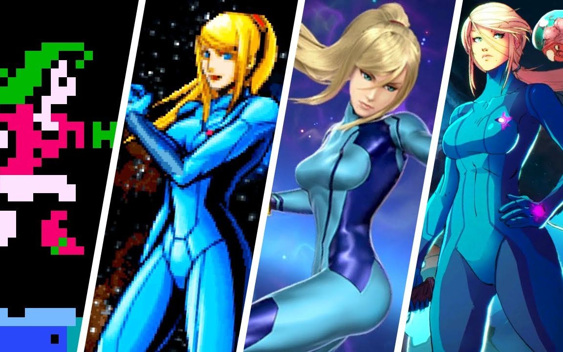 [图]银河战士萨姆斯 紧身连体服 造型进化演示 Zero Suit Samus Aran Metroid