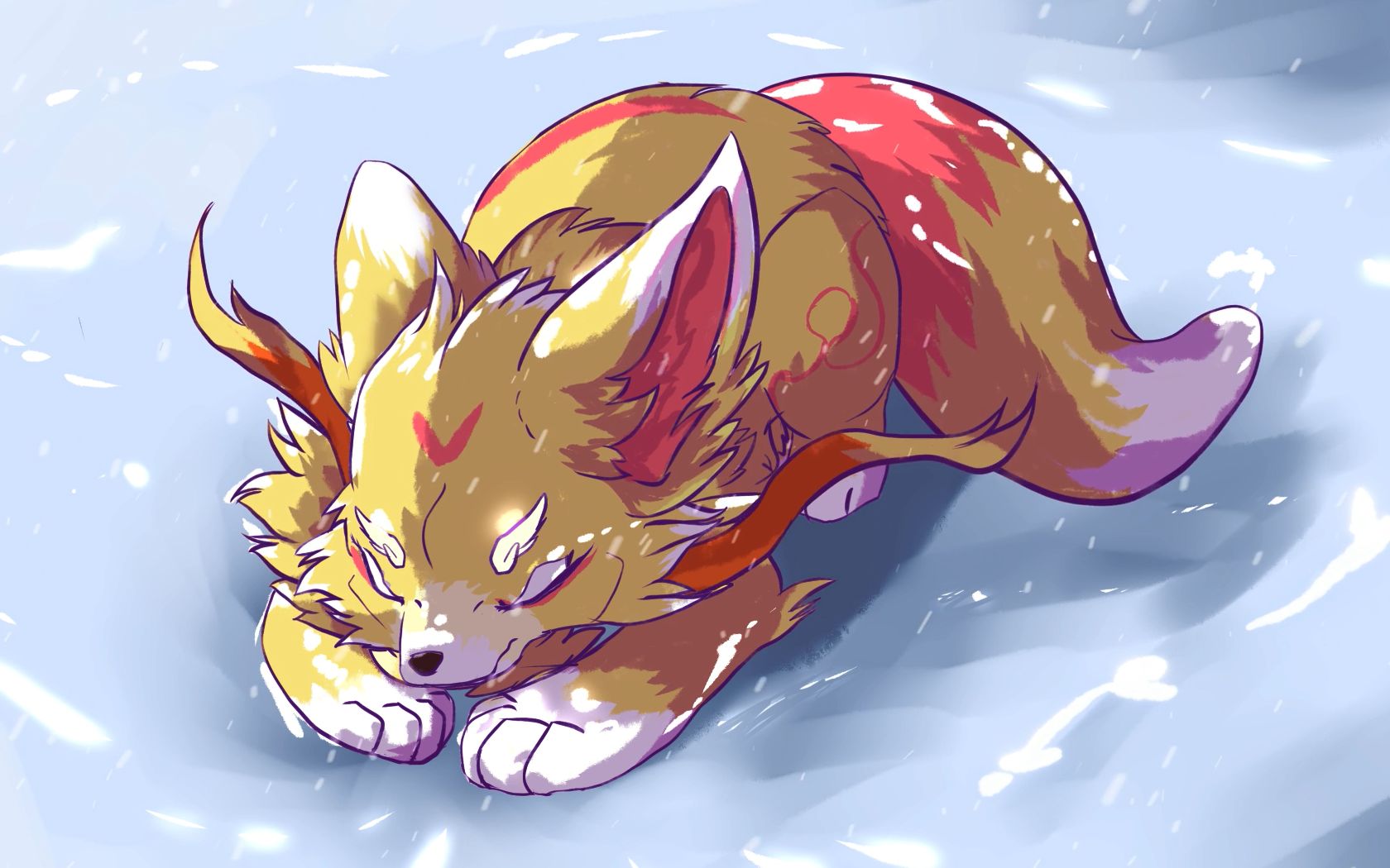 动态兽设芒果雪山