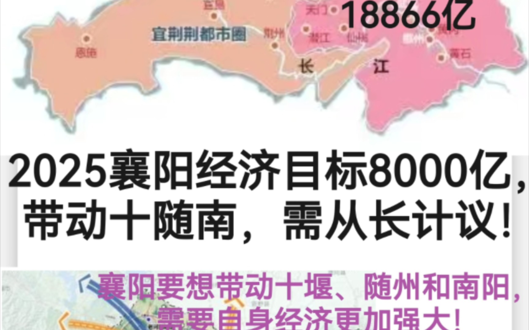 2025年襄阳经济8000亿目标,带动鄂西北和南阳,仍需从长计议!哔哩哔哩bilibili