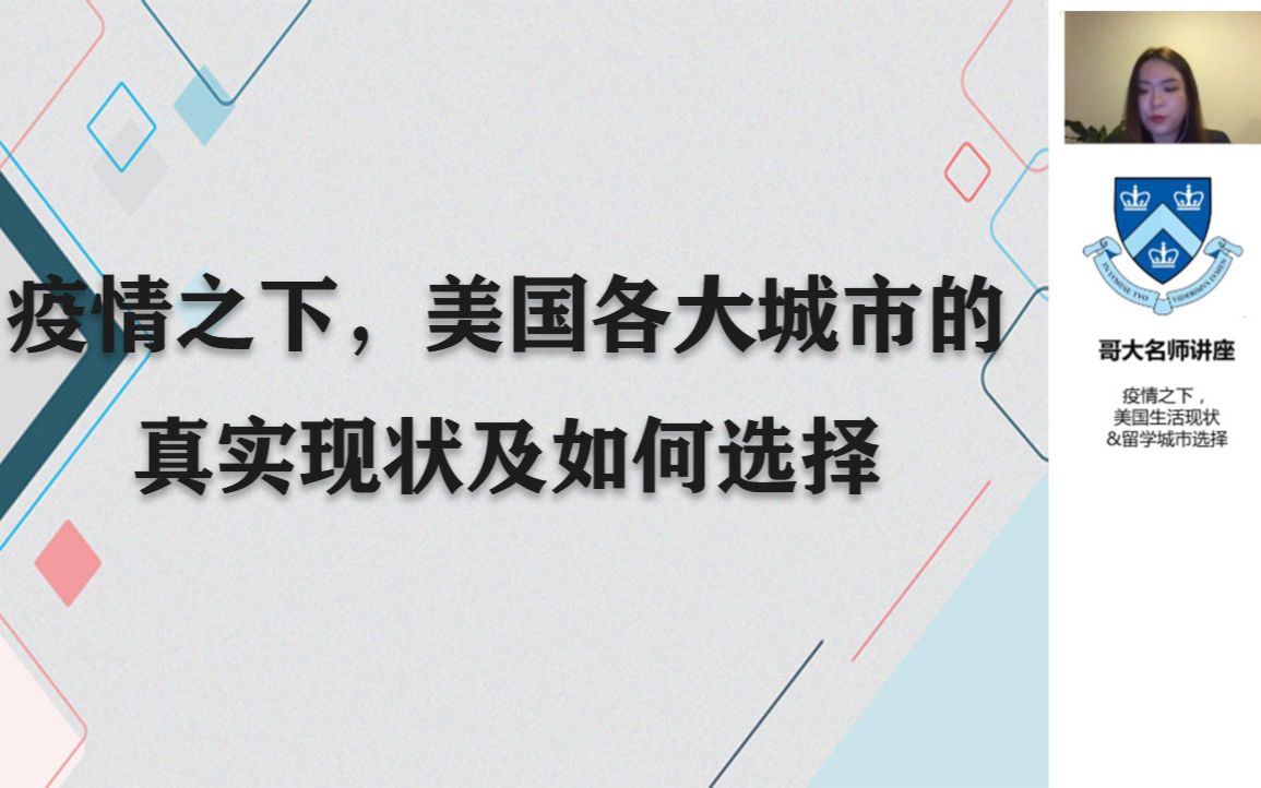 托普仕哥大名师讲座:疫情之下,美国各大城市的真实现状及如何选择哔哩哔哩bilibili