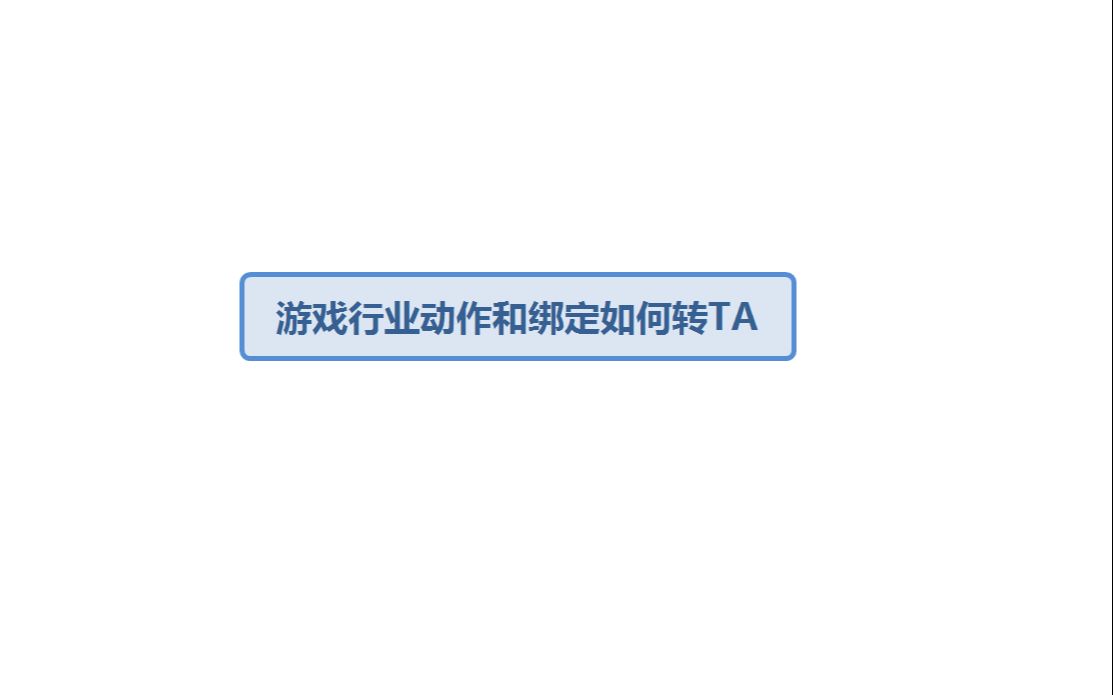 游戏行业中动作和绑定该如何转技术美术(TA)网络游戏热门视频