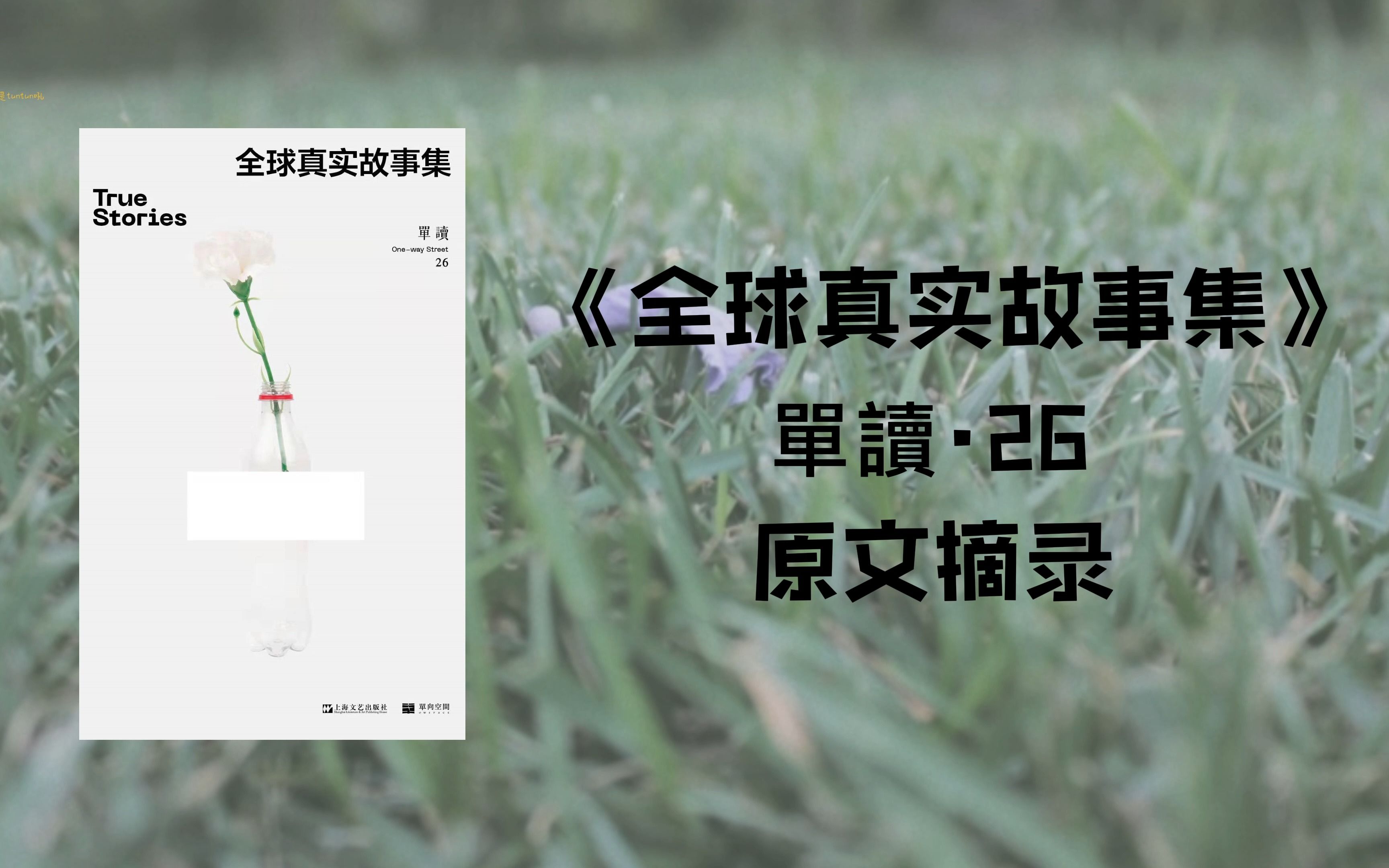 书摘 |《全球真实故事集》哔哩哔哩bilibili