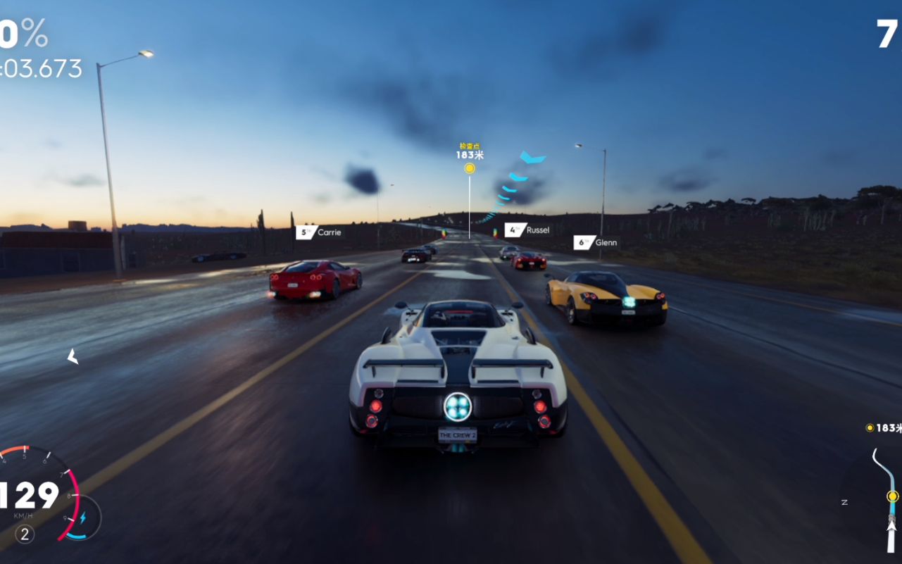 飙酷车神2:帕加尼zonda f挑战布加迪divo,速度400kmh