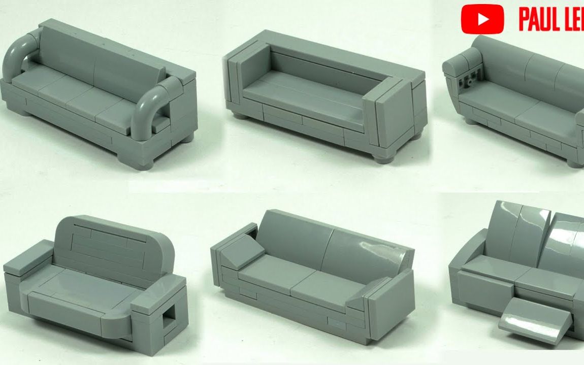 砌砖小哥乐高moc教程包教包会迷你沙发人仔比例