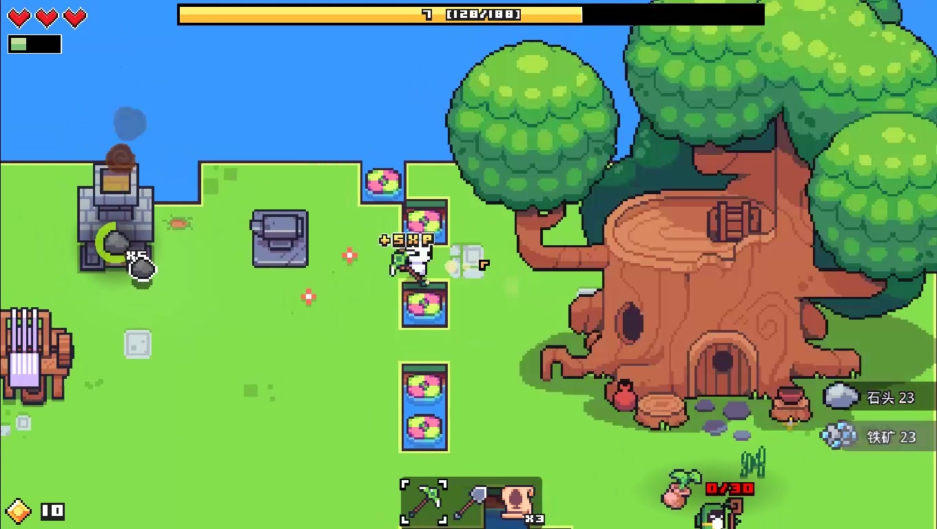 【游戏试玩】浮岛物语(forager) 高自由度独立沙盒游戏 | 开局一镐头