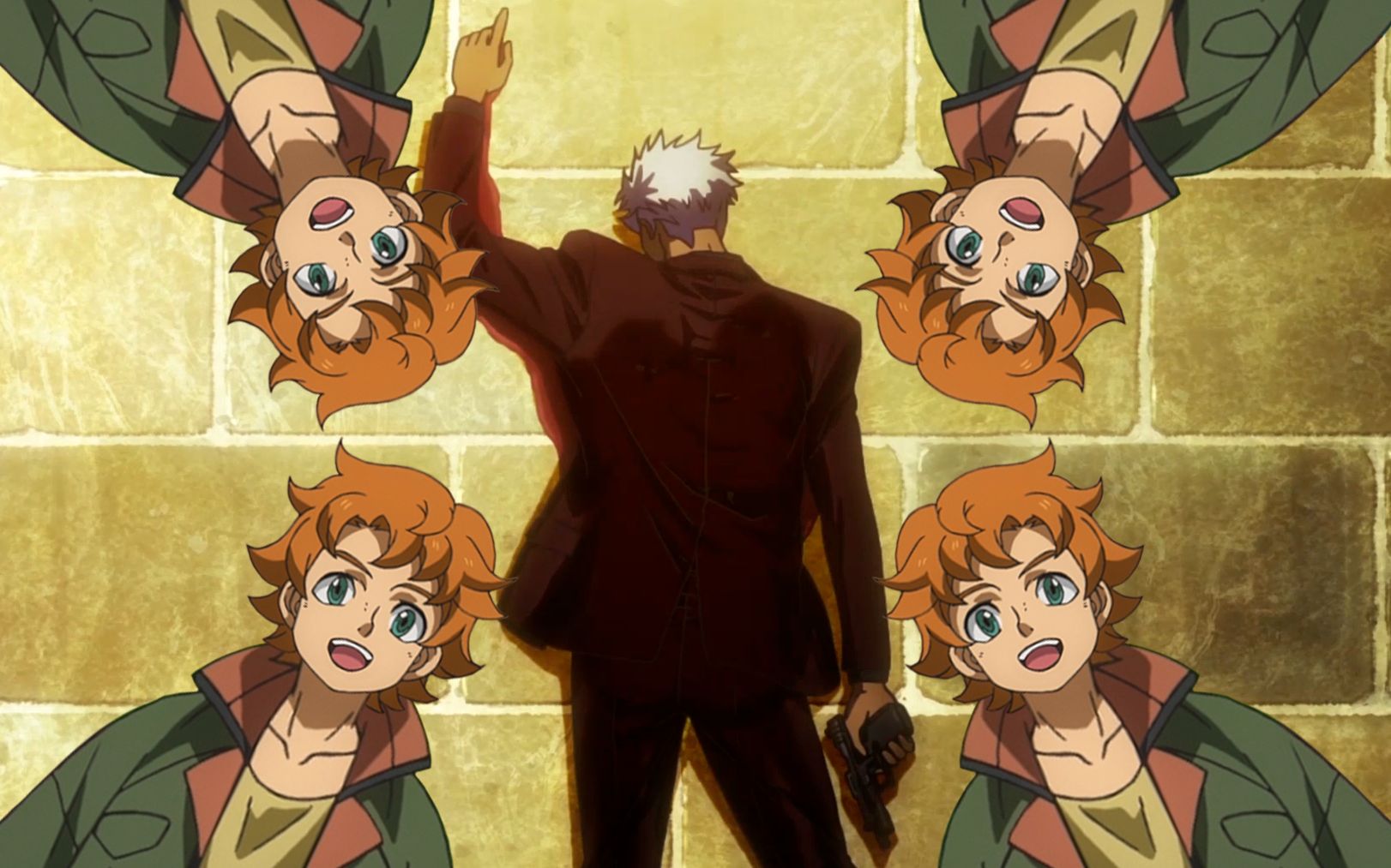 被过于吵闹的莱德烦到停下来的奥尔加