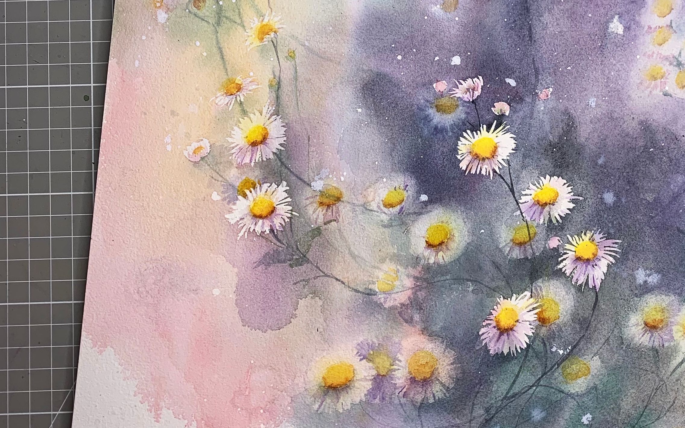 糖水彩小雏菊我曾经像你像他像那野草野花